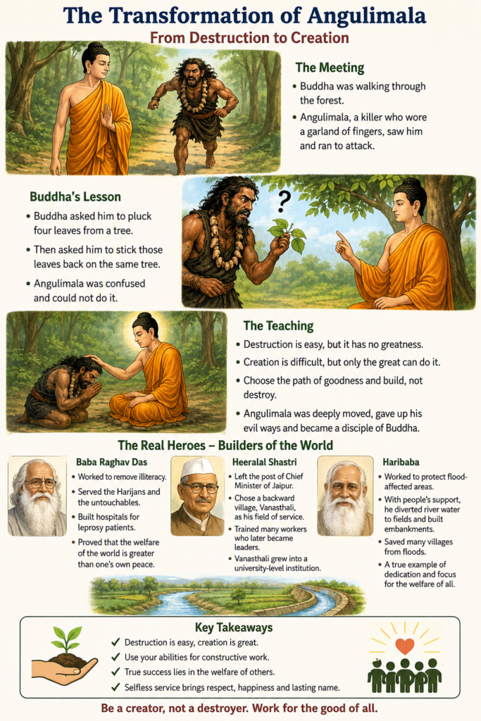 Karma should be undertaken as a Constructive Process, not in the form of Destruction.