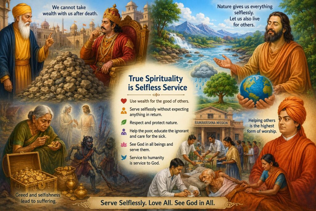 TRUE SPIRITUALITY – THE PATH OF SELFLESS SERVICE.