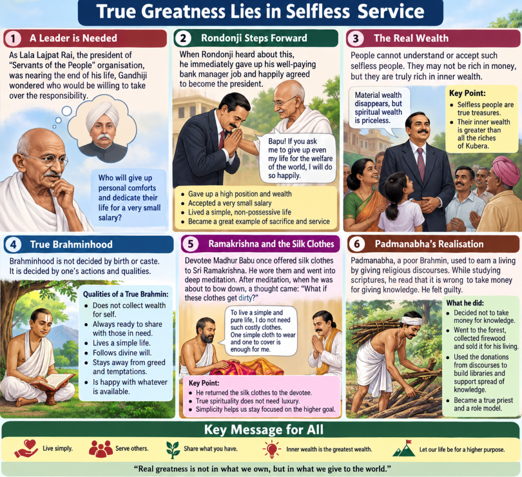 True Greatness Lies in Selfless Service.