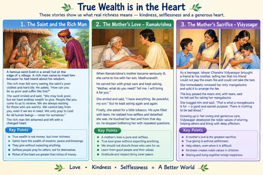 The True Meaning of Wealth: Selflessness, Detachment and Generosity.